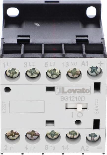 Lovato Contattore di potenza 12A 3P 24V DC 1NC 0R (11BG1210D024)