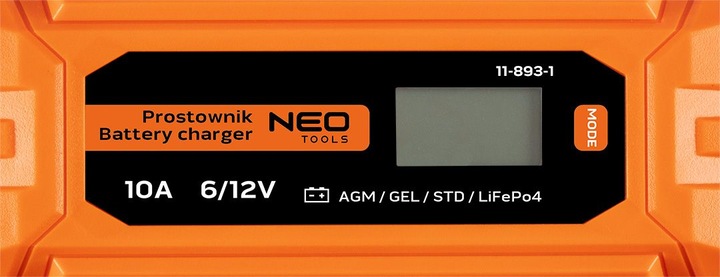 Produktbild Neo Automatik-Ladegerät 10A/160W 3-200Ah für Säure- / AGM-/GEL-Batterien (12V, 10 A)