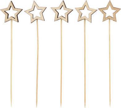 Actual product image Papstar 100 finger food pickers 14 cm "Star" (100 x)