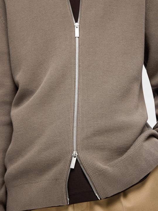 Actual product image Selected Knitted cardigan with zip (S)