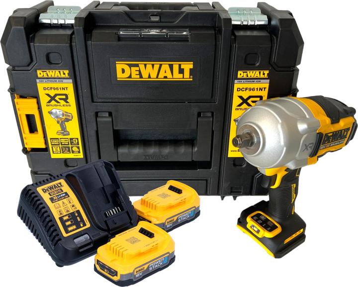 Produktbild DeWalt DCF 961 E2T Akku Schlagschrauber 18 V 1632 Nm 1/2" Brushless + 2x Powerstack Akku 1,7 Ah +