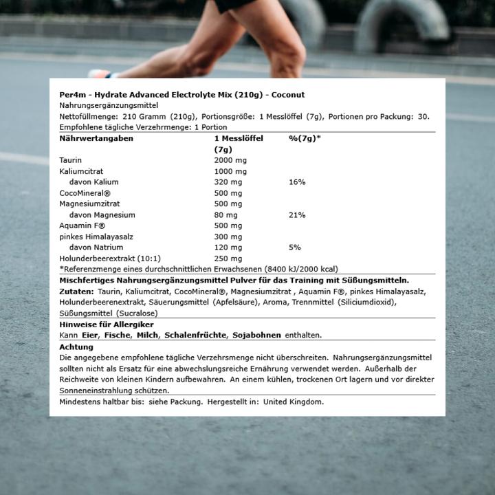 Actual product image Per4m Hydrate Advanced Electrolyte Mix (Coconut)