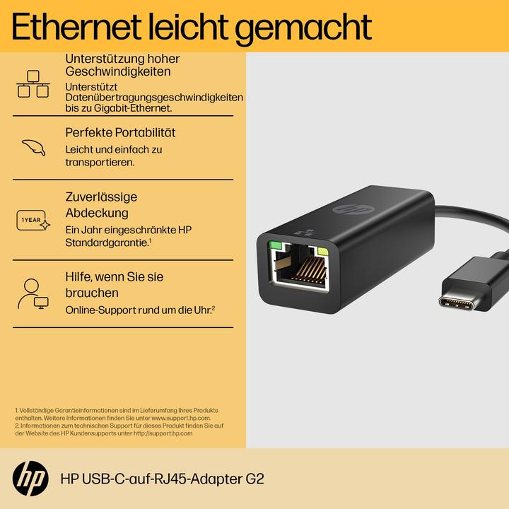 Produktbild HP USB Typ-C zu (USB-C, RJ45 (1x))