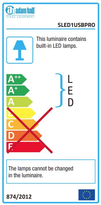 Energy Label Adam Hall Gooseneck light