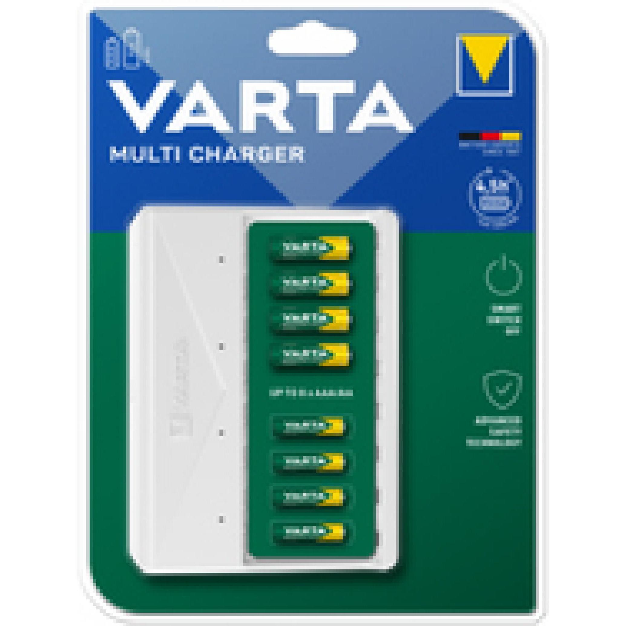 Varta Multi Charger (1 Stk., AAA, 1600 mAh, Ladegerät ohne Akku), Akku Ladegerät