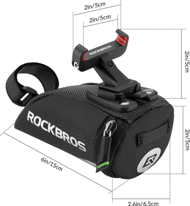 Produktbild Rockbros C28 bicycle bag under the saddle - black (0.20 l, Rahmentasche)