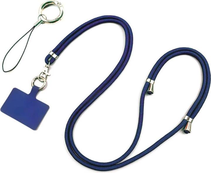 Image du produit Cover-Discount Chaîne universelle pour téléphone portable avec lanière bleu foncé