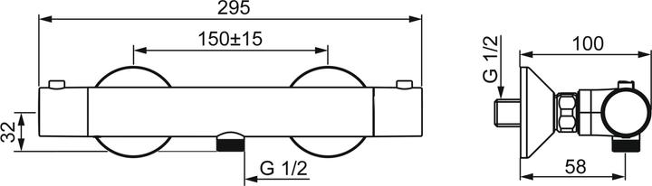 Immagine prodotto Hansa Miscelatore per doccia Hansaunita, con dispositivo di sicurezza, funzione eco, 58130101