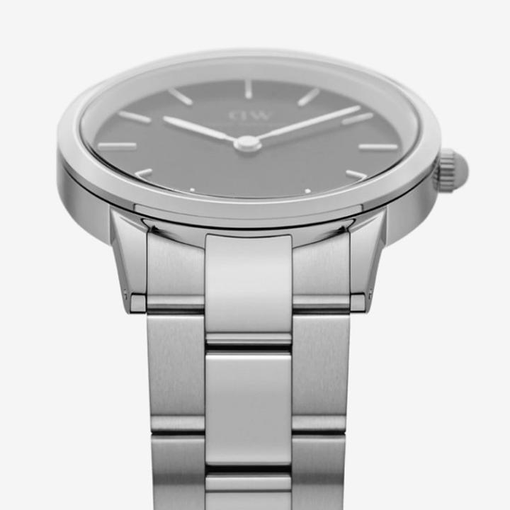 Image du produit Daniel Wellington Lien iconique noir argent (40 mm) (Montre analogique, 40 mm)