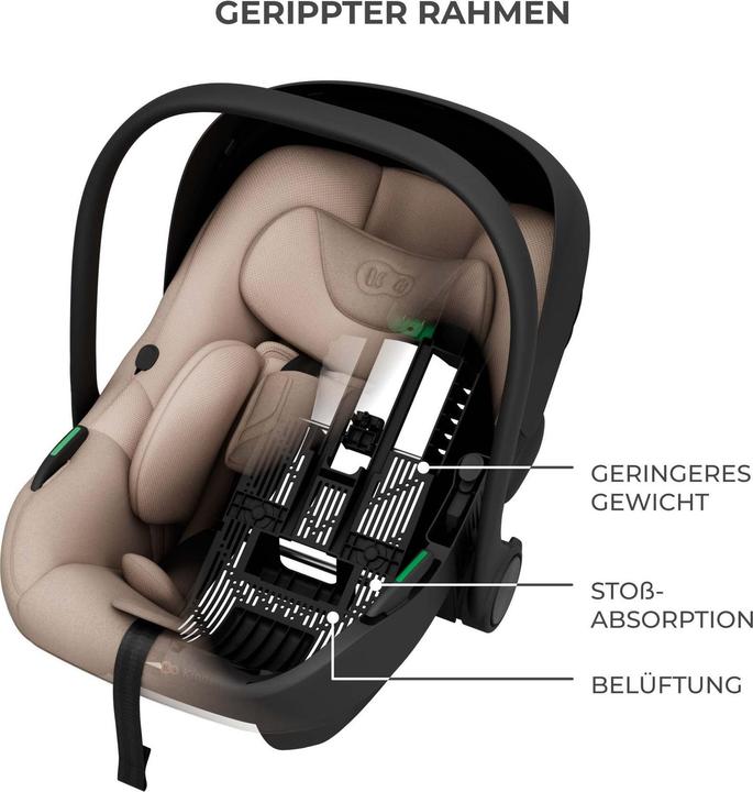 Produktbild KinderKraft Kinderautositz i-Lite mit Endura Safe FX Basis (Babyschale, ECE R129/i-Size Norm)