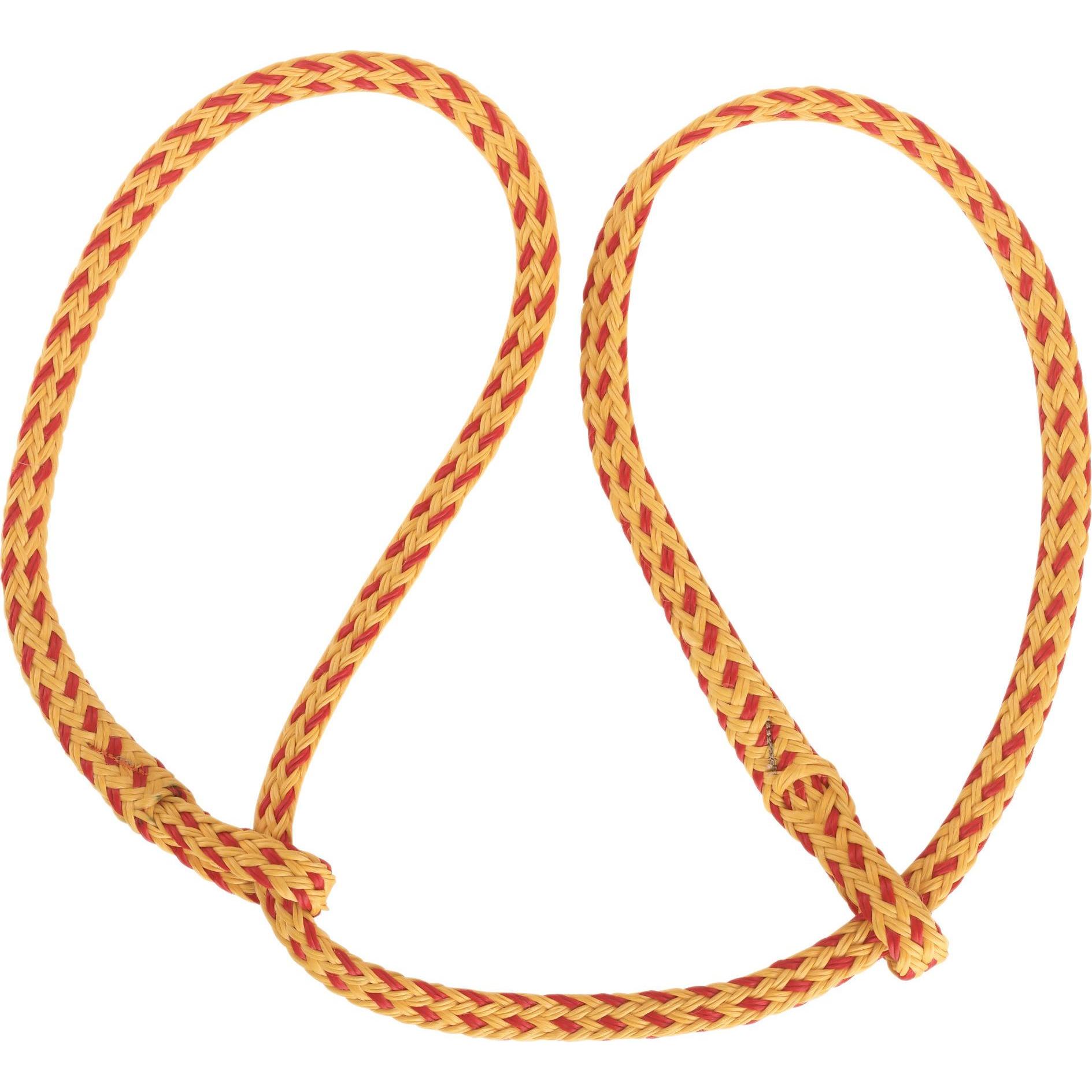 Kerbl Geburtsstrick Poly/flach gelb-rot, mit Zwei Schlaufen (10259)