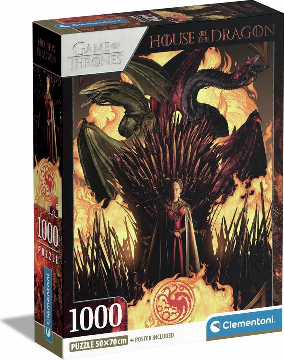Actual product image Clementoni HOUSE OF THE DRAGON - Throne de Fer - Puzzle 1000P (1000 pieces)