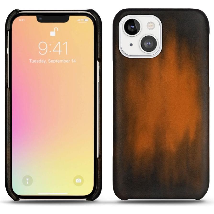 Noreve Lederschutzhülle (Apple iPhone 13), Smartphone Hülle, Braun