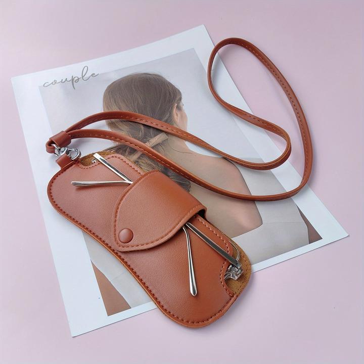 Immagine prodotto Only-Bags.Store PU Leder Nackenband Brillenetui, stilvolle Brillen & Brillenhalter für Frauen Männer, trendige