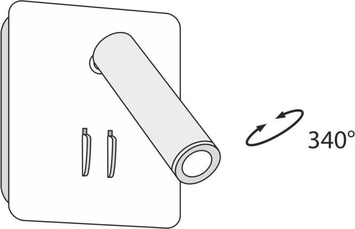 Image du produit Maytoni Ios 176 LED Applique murale, 9W Blanc Blanc chaud (550 lm)