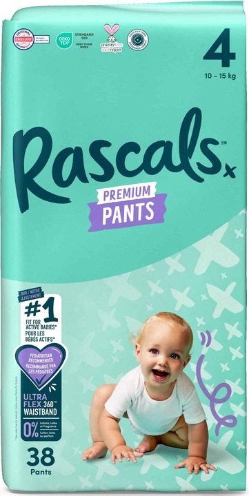 Produktbild Rascals Premium Pants (Gr. 4, Tragepack, 38 Stück)