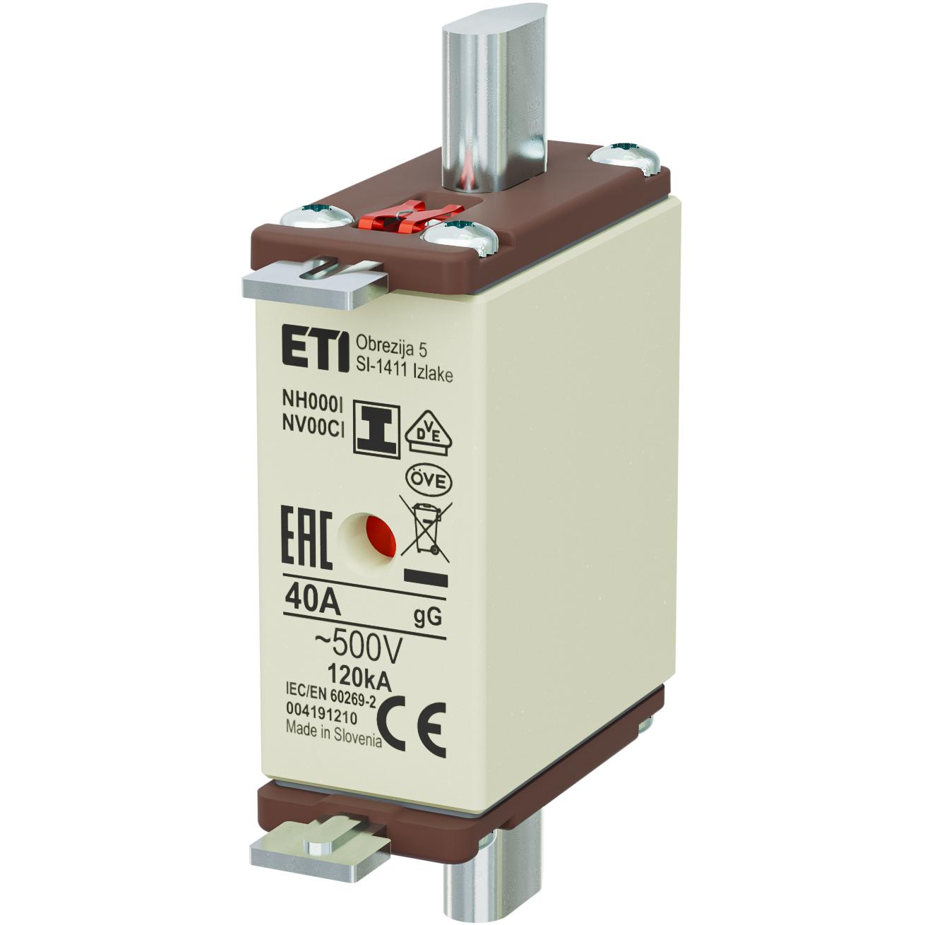 Eti, Fusibile, Fusibile NH C00 Combi 40A