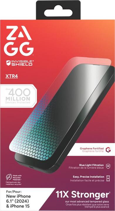Immagine prodotto Zagg Glass XTR4 (1 Pezzo/i, Apple iPhone 15, Apple iPhone 16)