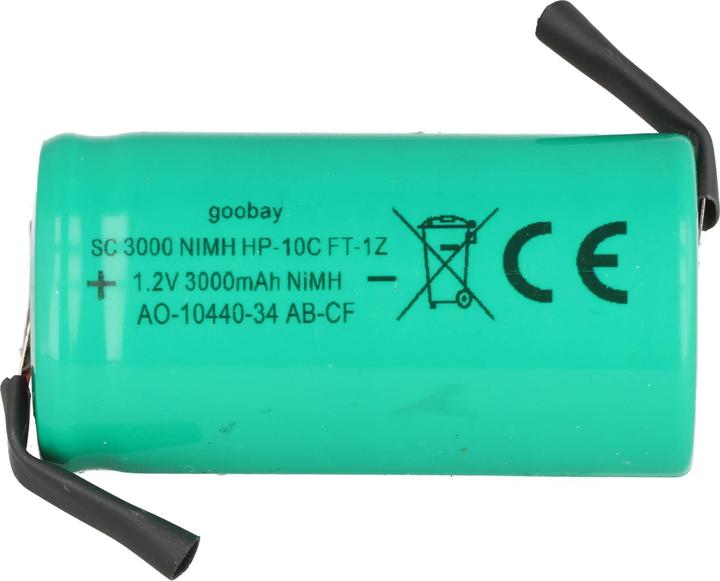 Produktbild Goobay Sub-C, 3000 mAh, Lötfahne (Z) (1 Stk., C, R14, 3000 mAh)