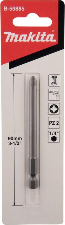 Produktbild Makita Kreuzschlitz-Bit lang PZ2 (PlusMinus)