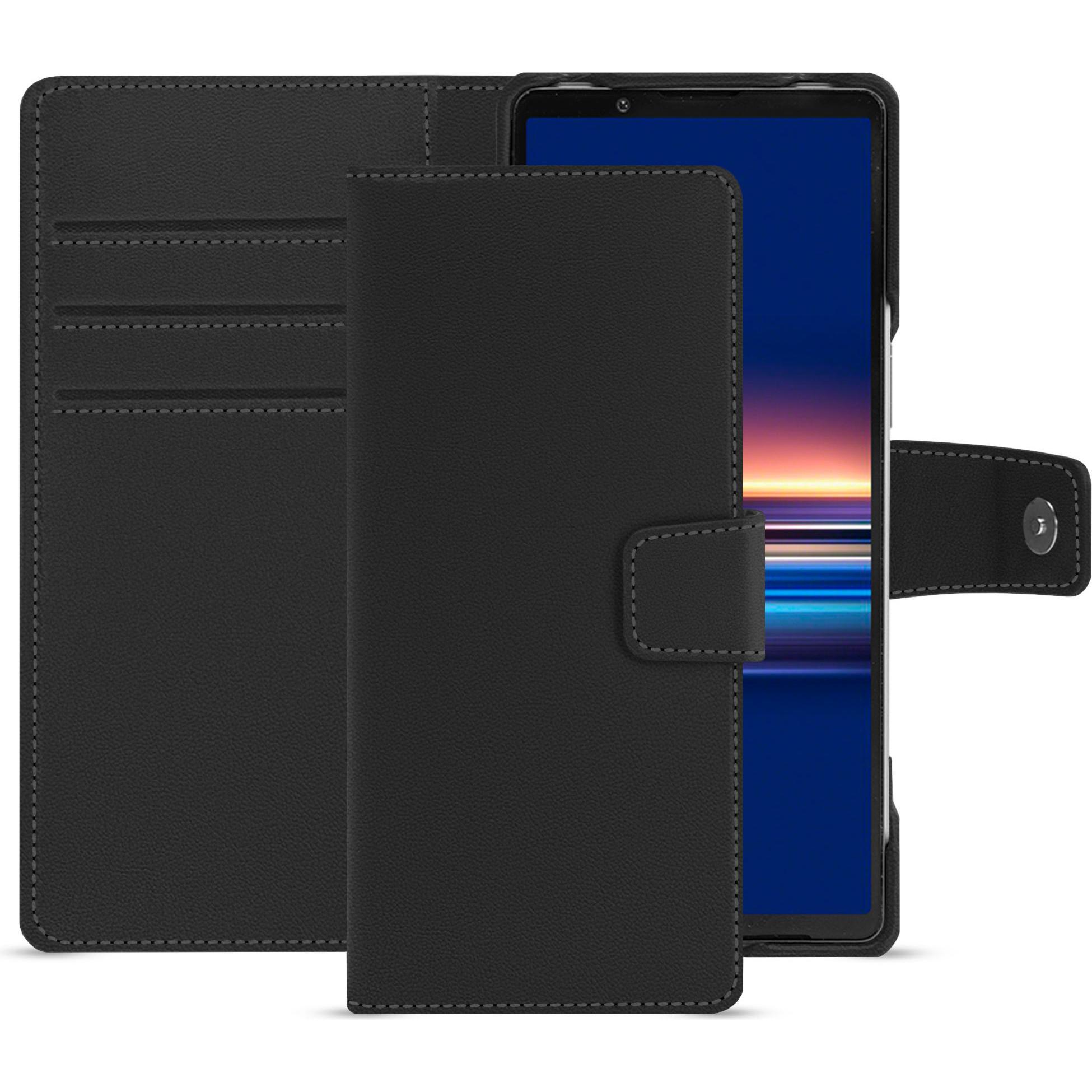 Noreve Lederschutzhülle Sony Xperia 5 V (Sony Xperia 5 V), Smartphone Hülle, Schwarz