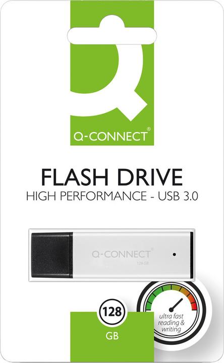 Productafbeelding Q-Connect Clé USB 3.0 stick wit (128 GB, USB-A)