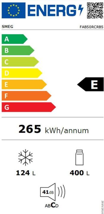 Energie-Label Smeg Retro Style FAB50RCRB5 (524 l)