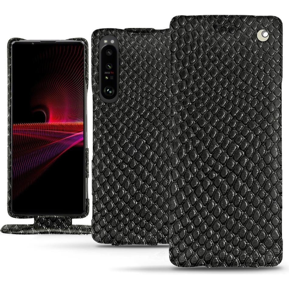 Thumbnail - Noreve Lederschutzhülle vertikal (Sony Xperia 1 III), Smartphone Hülle, Schwarz