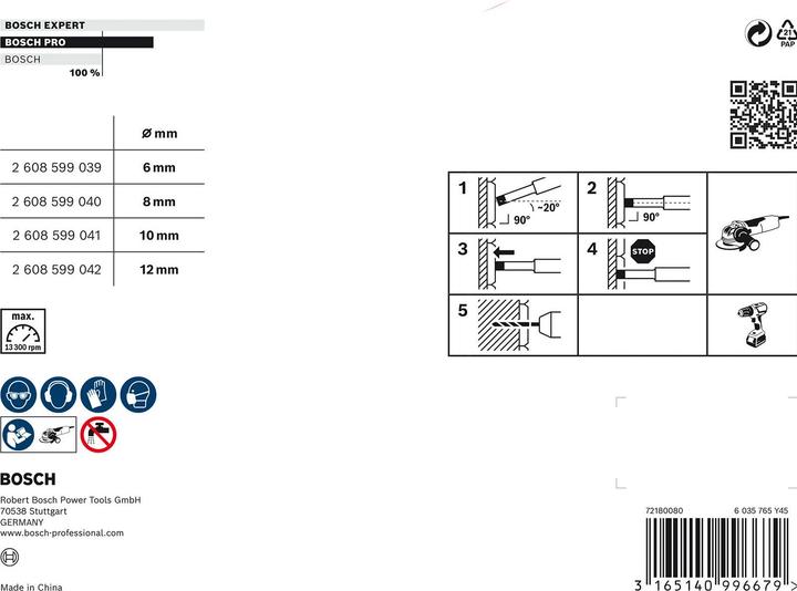 Produktbild Bosch Professional Zubehör PRO Ceramic dry X-Lock Bohrkronen-Set, 6 x 30, 8 x 30, 10 x 30, 12 x 30 mm, 4-tlg. (6.0, 8.0, 10.0, 12.0 Millimeter)