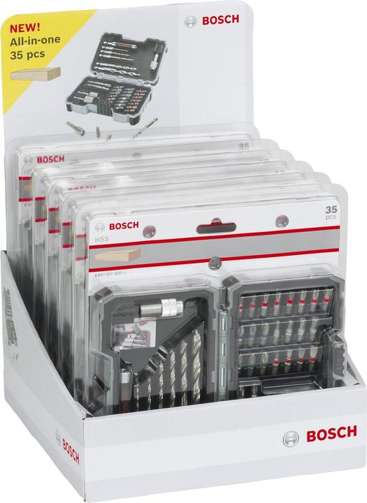 Produktbild Bosch Professional Zubehör 35-teiliges Set mit Bohrern und Schrauberbits, HSS, Extra Hard, PH, PZ, SL, H, T (Kreuz Phillips PH, Kreuz Pozidriv PZ, Sechskant (hexagonal))