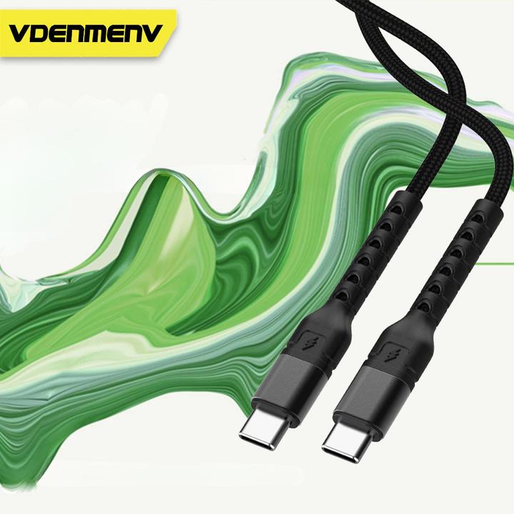 Produktbild DENMEN USB TYP-C AUF TYP-C KABEL SCHWARZ 5A 100w D59C-B (100 W)