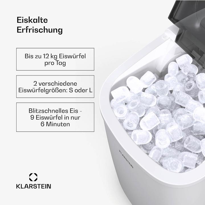 Produktbild Klarstein Tragbare Eiswürfelmaschine mit LED-Anzeige