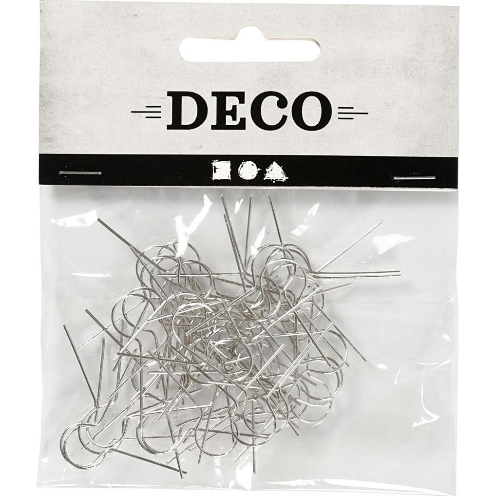 Thumbnail - Creativ Company, Christbaumschmuck, Metalen hanger - Verzilverd, 50st. (50 -teilig)