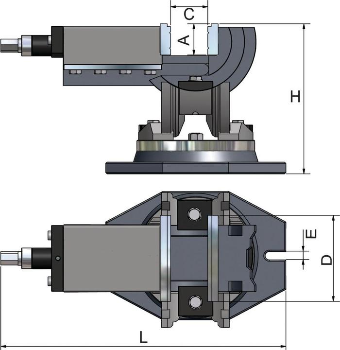Actual product image Optimum Three-axis vice MV3-75