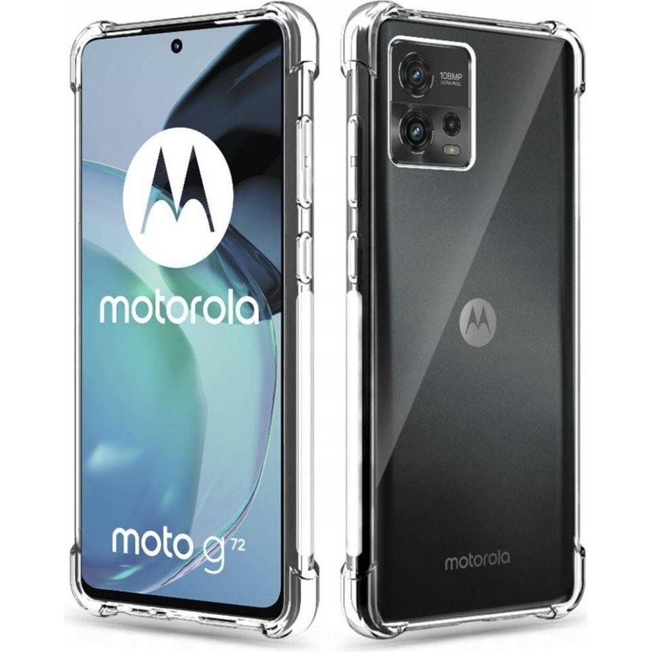Screenguard Motorola Moto G72 Hülle Crystal Soft Airbag Bumper (Motorola Moto G72), Smartphone Hülle, Transparent
