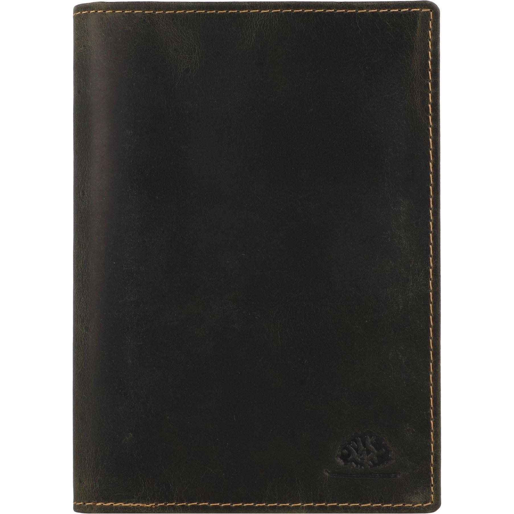 Greenburry, Damen, Portemonnaie, Vintage Dokumenten Etui Leder 12 cm, Grün