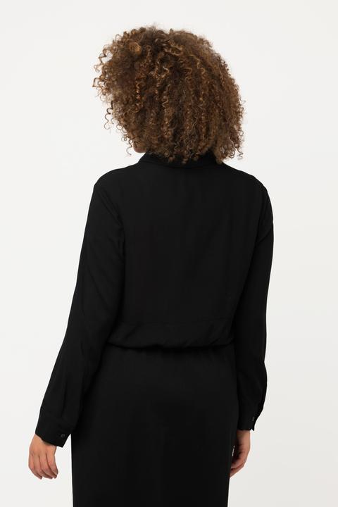 Produktbild Ulla Popken Hemdbluse, Knoten, kurz, Hemdkragen, Langarm (54)