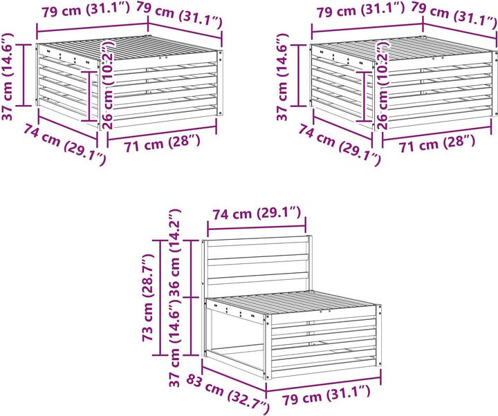 Produktbild vidaXL Outdoor-Sofa