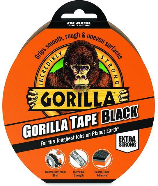 Gorilla Ruban adhésif noir 48 mm x 32 m (48 mm)