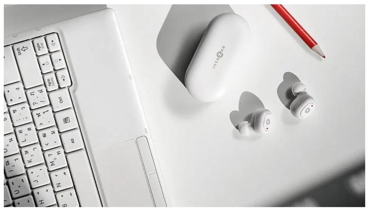 Actual product image Intezze Piko TWS Earphones With Bleutooth 5.0 White