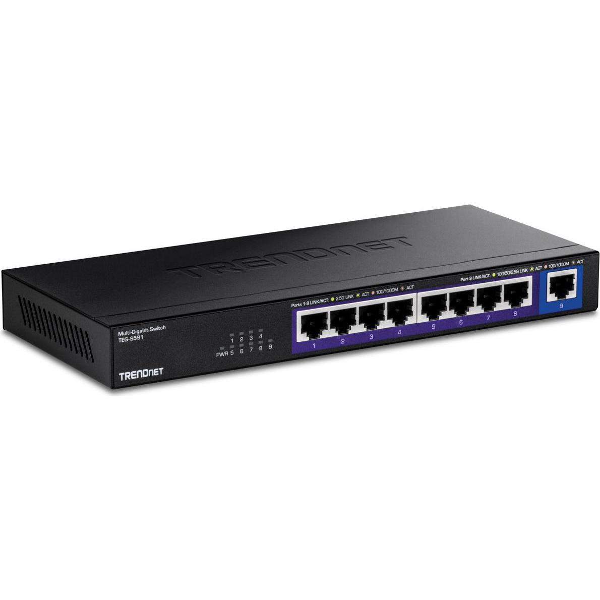 Trendnet TEG-S591 (9 Ports), Netzwerk Switch, Schwarz