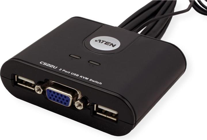 Actual product image Aten CS22U, 2-Port KVM Switch, USB, VGA