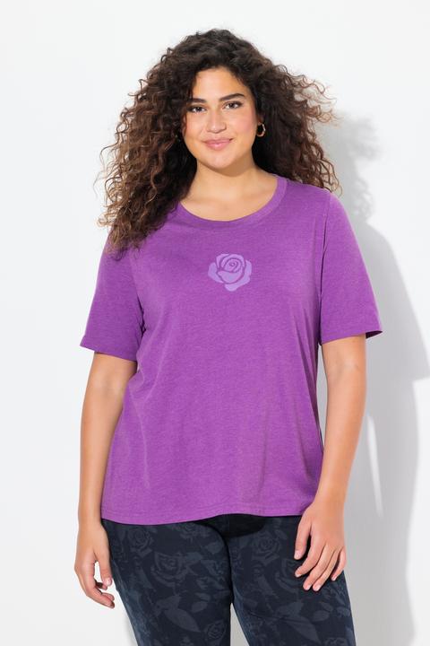 Produktbild Ulla Popken T-Shirt, Rosen, Classic, Rundhals, Halbarm (58)