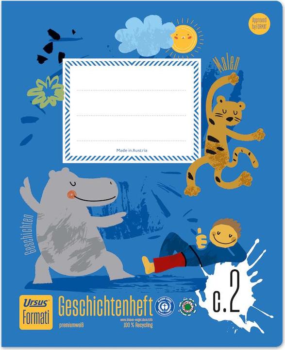 Produktbild Ursus Schulheft C.2 19.5 x 24 cm quart, Liniert, Blau (19.5 x 24 cm, Liniert, Weicher Einband)