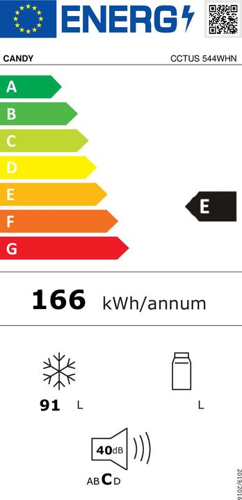 Energy Label Candy Freezer CCTUS 544WHN A++ (Stand-alone, 91 l)