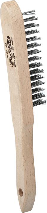Productafbeelding KS Tools Roestvrijstalen handdraadborstel 3-rijig. 290mm 201.2310 (29 cm)