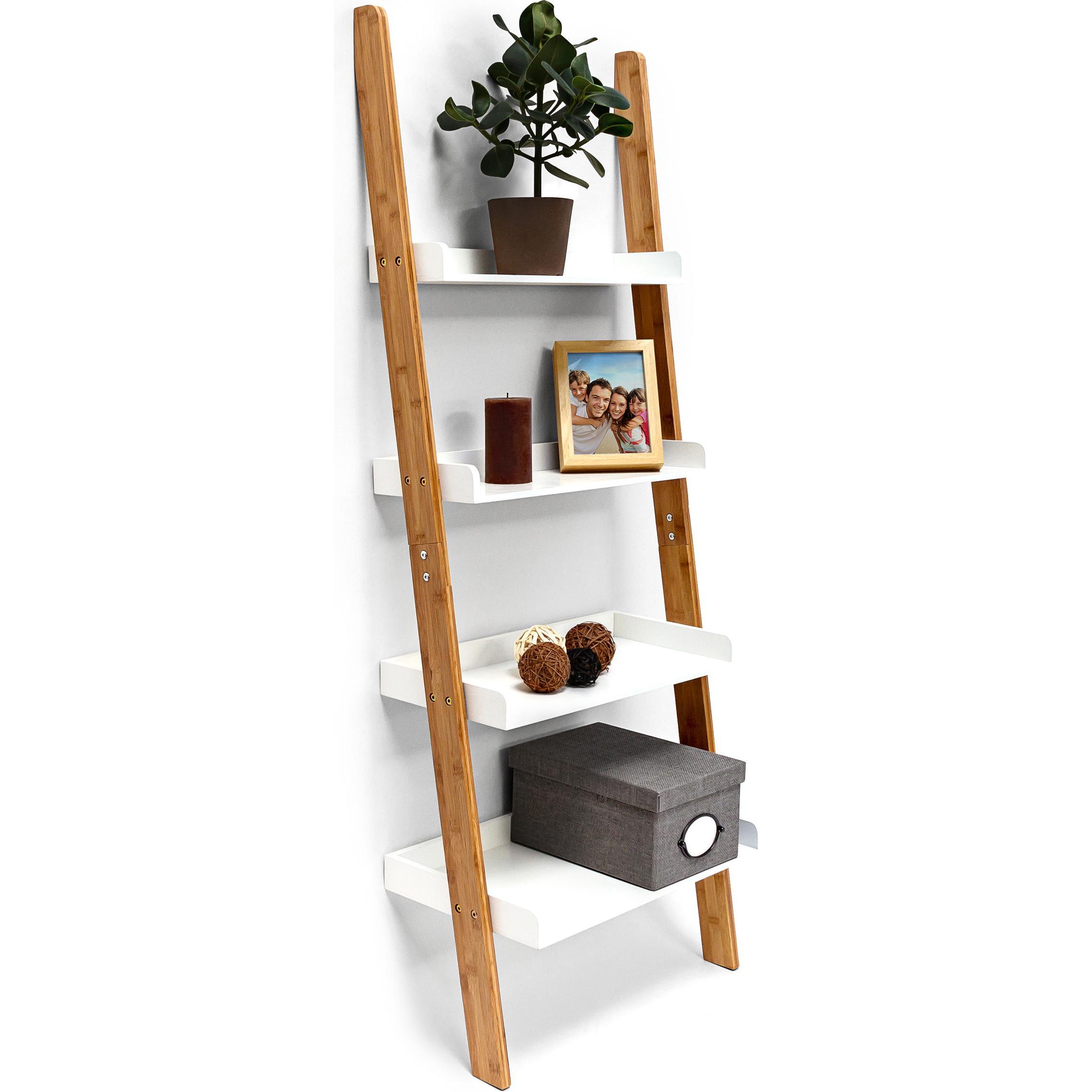 Relaxdays, Badezimmerregal, Bamboo (55 x 34 x 155 cm)