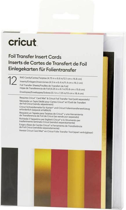 Actual product image Cricut Insert Cards FOIL Royal Flush R40 12,1cm x 16,8cm 12-pack (P)