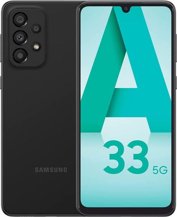 Actual product image Samsung Galaxy A33 5G (128 GB, Awesome Black, 6.40", Hybrid Dual SIM, 48 Mpx, 5G)