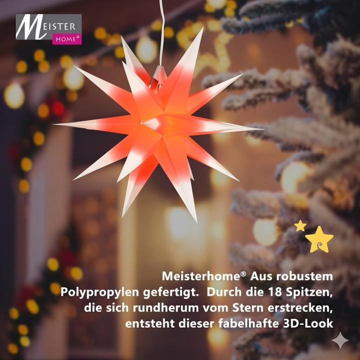 Actual product image Meisterhome LED-Weihnachtsstern